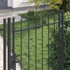 vidaXL Fence Gate with Lock Grey 103 x 250 cm Powder-Coated Steel