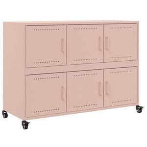 vidaXL Sideboard Pink 100.5x39x72 cm Steel