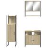 vidaXL 3 Piece Bathroom Furniture Set Sonoma Oak Engineered Wood
