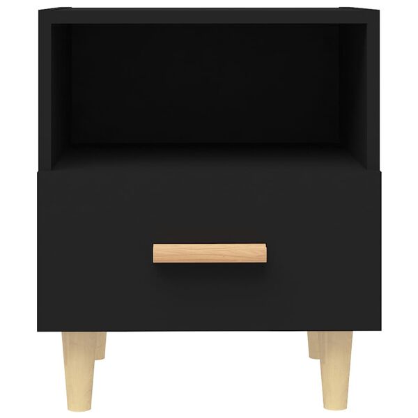 vidaXL Bedside Cabinets 2 pcs Black 40x35x47 cm