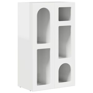 vidaXL Sideboard High Gloss White 59 x 35 x 100.5 cm Engineered Wood