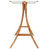vidaXL Swing Bed with Canopy Solid Wood Spruce with Teak Finish