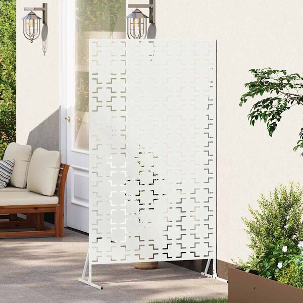 vidaXL Privacy Screen White 100 x 50 x 180 cm Steel