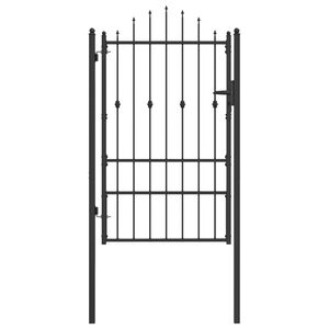 vidaXL Fence Gate HORST 100 x 150 cm Metal Black Lockable