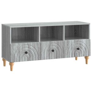 vidaXL TV Cabinet Grey Sonoma 102 x 34.5 x 50 cm Engineered Wood