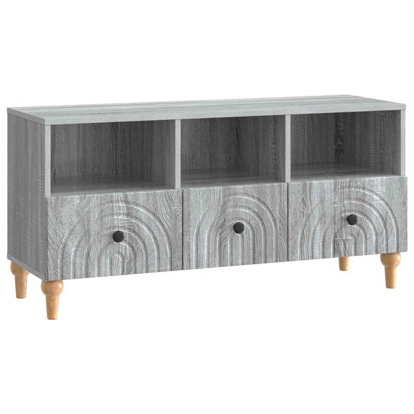 vidaXL TV Cabinet Grey Sonoma 102 x 34.5 x 50 cm Engineered Wood