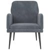 vidaXL Armchair Dark Grey 79 x 62 x 79 cm Velvet