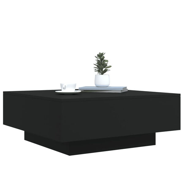 vidaXL Coffee Table Black 80x80x31 cm Engineered Wood