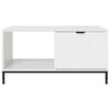 vidaXL Coffee Table High Gloss White 90 x 49 x 46 cm Engineered Wood