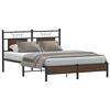 vidaXL Bed Frame without Mattress Brown Oak 140x200 cm Engineered Wood