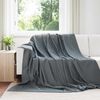 vidaXL Throw Blanket Dark Grey 270 x 240 cm Fleece