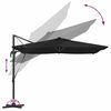 vidaXL Parasol Black 286 x 285 x 270 cm Aluminium