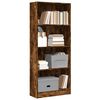vidaXL Bookcase Smoked Oak 60x24x143 cm Engineered Wood
