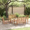 vidaXL Garden Sofa Set 5 pcs Natural Solid Teak Wood