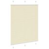 vidaXL Pleated Blind Cream 105x150 cm Fabric Width 104.4 cm Polyester