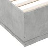 vidaXL Bed Frame with LED without Mattress Concrete Grey 140x200 cm