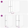 vidaXL Walk-in shower wall Black and dark transparent 90 x 190 cm
