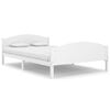 vidaXL Bed Frame without Mattress White Solid Pine Wood 160x200cm