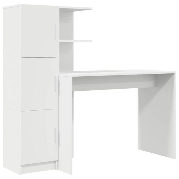 vidaXL Desk 2 pcs White