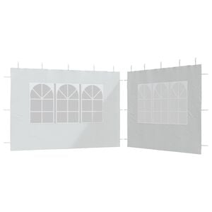 vidaXL Party Tent Sidewall 2 pcs with Window PE Anthracite