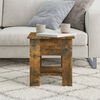 vidaXL Coffee Table Smoked Oak 40x40x42 cm Engineered wood