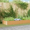 vidaXL Garden Raised Bed 775 x 100 x 36 cm Galvanised Steel