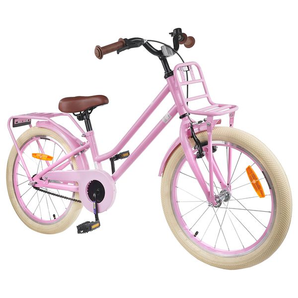 vidaXL Kids Bike 22'' for 7-12 Years Old Light Pink