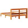 vidaXL Bed Frame without Mattress Wax Brown 135x190 cm Double Solid Wood Pine