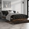vidaXL Bed Frame without Mattress Smoked Oak 120x190 cm Small Double Engineered Wood