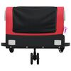 vidaXL Bike Trailer Black and Red 30 kg Iron