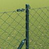 vidaXL Fence Post Green 10 x 1.6 m (60 x 60 mm mesh) Steel and PVC