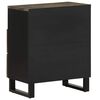 vidaXL Bedside Cabinet Black 50x33x62 cm Solid Wood Mango