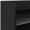 vidaXL Sideboard with LED Lights Black 123x37x67 cm