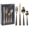 Excellent Houseware 16 Piece Cutlery Set Matte Gold