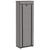 vidaXL Shoe Cabinet with Cover Grey 57x29x162 cm Fabric