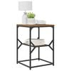 vidaXL Side Table Old Wood 41 x 40 x 60 cm Engineered Wood and Steel