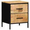 vidaXL Bedside Cabinet 2 pcs Brown and Black 40 x 35 x 50 cm