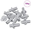 vidaXL Shelf Peg 4500 pcs Silver 8.6 x 8.6 x 14.6 mm Steel