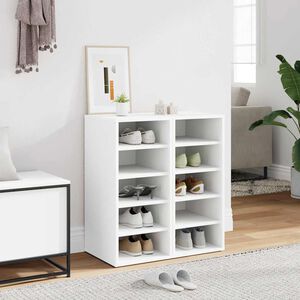 vidaXL Shoe Cabinets 2 pcs White 31.5x35x70 cm Engineered Wood