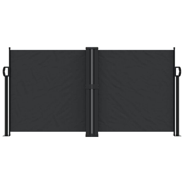 vidaXL Retractable Side Awning Black 120x1000 cm