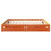 vidaXL Bed Frame with Drawers without Mattress Wax Brown 180x200 cm Super King