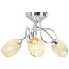 vidaXL Ceiling Lamp with Gold Plated Lamp Shades for 3 G9 Bulbs