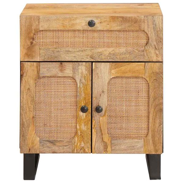 vidaXL Bedside Cabinet Natural 50 x 33 x 60 cm Solid Mango Wood