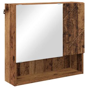 vidaXL Mirror Cabinet Old Wood 59 x 17 x 55 cm Engineered Wood