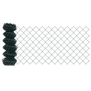 vidaXL Chain Link Fence 10 x 0.4 m Steel Green