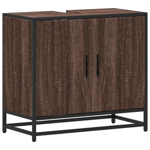 vidaXL Bathroom Sink Cabinet Brown Oak 65x33x60 cm Engineered Wood