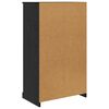 vidaXL Highboard with Drawer 3 pcs Black Oak Engineered Wood