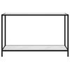 vidaXL Console Table White 120x35x75 cm Tempered Glass
