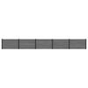 vidaXL Fence Panel 5 pcs WPC and Aluminium Grey