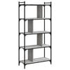 vidaXL Bookcase 5-Tier Grey Sonoma 76x32x158 cm Engineered Wood
